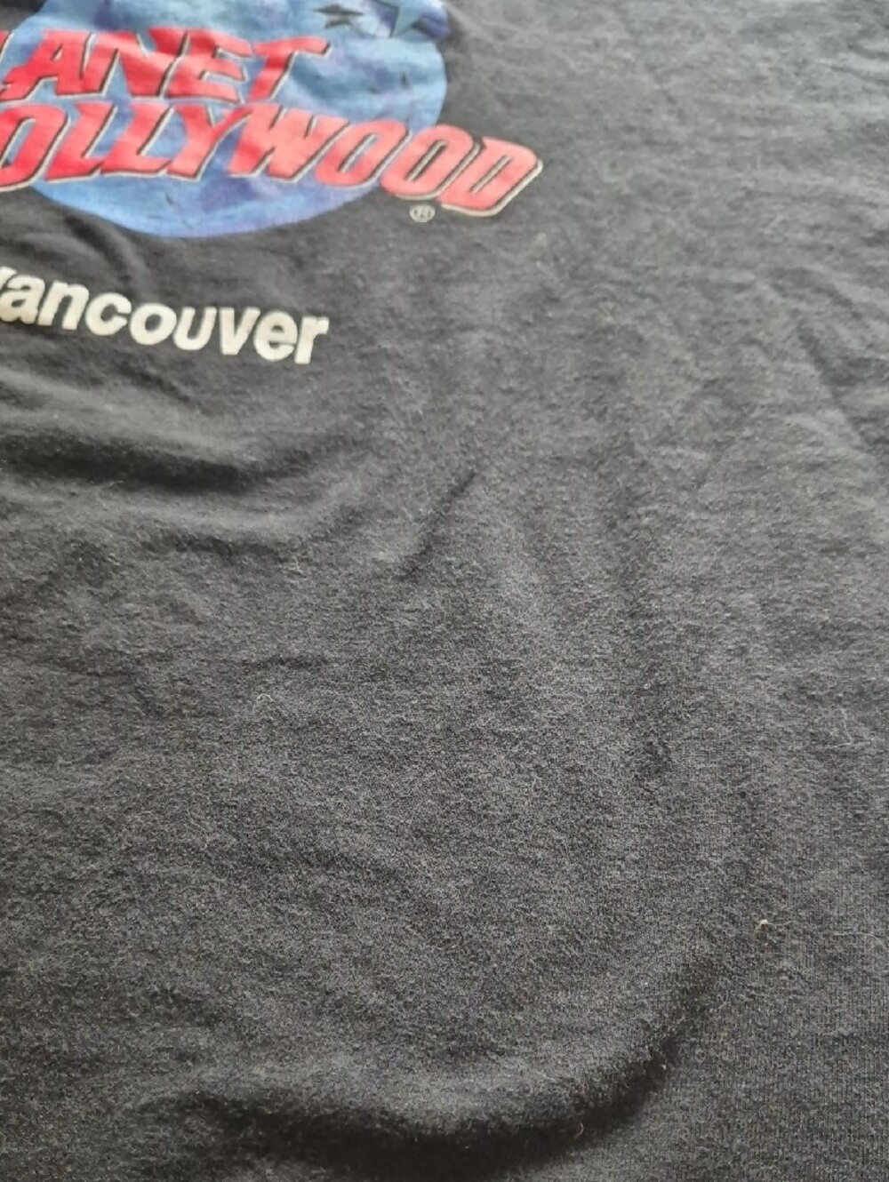 Vintage 90's Planet Hollywood Vancouver Black Graphic Tee - Men's Short Sleeve - Picture 5 of 10